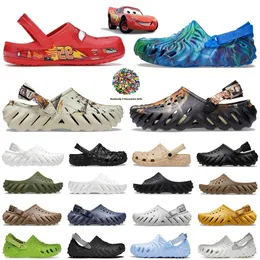 Plataforma de iluminação de designer de carros Sandálias Sandals Slides famosos femininos masculinos Sapatos coloridos Echo Slipper Slipper