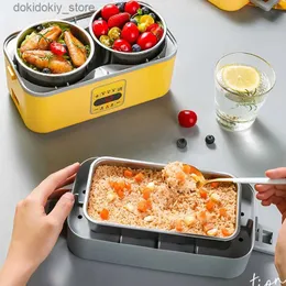 Bento Boxes 220V Electric Lunch Box Heat Preservation Plu Electricity Automatic Heatin Bento Box Rice Steamer Portable Plastic Container L49