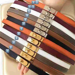 10A Mirror Quality designer belts lock star same palm print leather thin belt women's coat dress waist belt