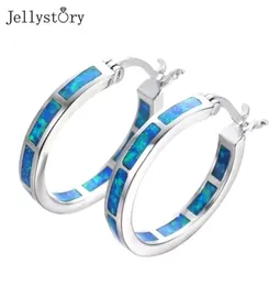 Jellystory Высококачественные 925 Серьги STELRING Silver Stud 24 -миллиметровые серьги опала для женщин для женщин.