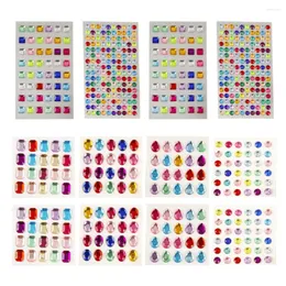 Storage Bottles 12 Sheets DIY Acrylic Rhinestone Stickers Crystal Self-adhesive Sticker Creative Decorative Diamond