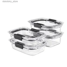 Bento Boxes Rubbermaid Brilliance lass Variety Set of 4 Food Storae Containers with Latchin Lids L49