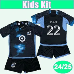 24 25 Minnesota United FC Kid Kit Soccer Maglie da calcio Lod Fragapane Boxall Reynoso Pukki Trapp Casa abita da football Shirt Short Short Short