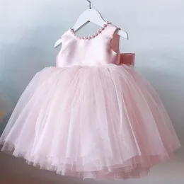 女の子のドレスicjaehao dress for girl babytodism baptism gown1年誕生日パーティーウェディングビーズフォーマルチュチュプリンセス服