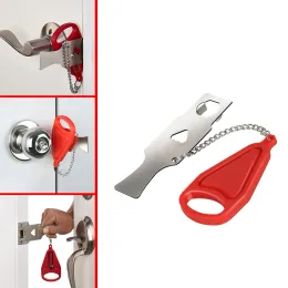 Sistema Airbnb Hotel Lock Lock portátil Lock Acomodação Selfdefense Door Stopper Bloqueio Segurança de metal Bloqueio de addalock para segurança