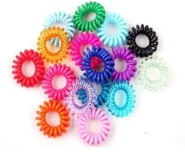 Whole100pcs em um pacote elástico arco -íris colorido telefonia caba de cabelos de fios de cabelo laços de faixa corda Bobbles e7159540902