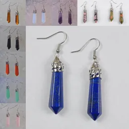 Dangle Küpeler Akik/Yeşil Malakit/Rhodonit/Ametist/Opal/Tigereye/Kumtaşı/Gül Kristal/Lapis Gem Kadın Takıları