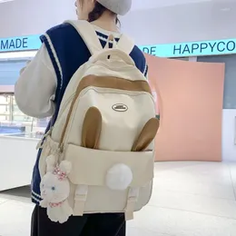 Mochila Adorável estilo coreano Lolita Girl Backpacks Salfas escolares Ears Kawaii Bookbags Sacos de laptop