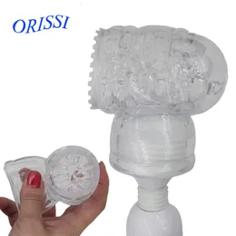 Orissi av rod vibratortillbehör Wand Attachment AV Massager Head Cap Sexig Toy Kit Attachments Sexiga produkter för män