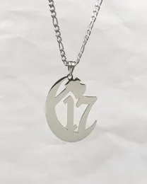 ICP Большая глава 17 Ouija Macc Juggalo Подвеска подвеска из нержавеющей стали NK Curb Chain Collese 4mm 1832 дюйм Silver7644458