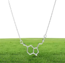 1 Химическая молекулярная структура подвесной ожерелье Формулы 5HT Геометрическая изысканная медсестра Простая счастливая женщина мать Men039s Family8701066