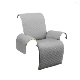 Coperture per sedie Copertura reclinabile cinghie elastiche regolabili con levature di protezione della polvere di divatura lavabile in grigio chiaro L