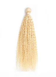 Brasilianisch versausches lockiges Haarbündel 100 menschliches Haar Gewebe 613 Bleichmittel blonde Nicht -Remy -Haar 1 Stück 1026 Zoll 2956598