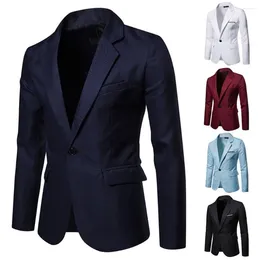 Abiti da uomo abito casual abito manicotto manicotto autunno inverno inverno puro color blazer outwear blazer per ufficio