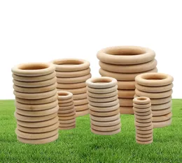 1000pcs lote de 1570 mm DIY miçangas de madeira conectores de círculos anéis inacabados de madeira natural de madeira de bebê anéis de dentição de madeira rin2621638