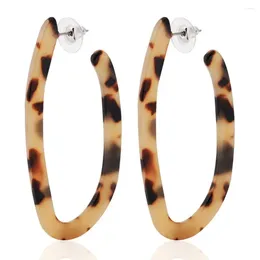 Hoop Ohrringe Mode Vintage Acryl Essigsäure Leopard C-Form Ohrhaken Eardrops einfach für Frauen