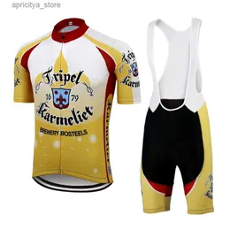 Cykeltröja sätter 2020 Mens Cycling Jersey Set Breatab Ropa Ciclismo HOMBRE BICYC KLÄDER Multi Gel Pad Summer Mtb Maillot Ciclismo Beer L48