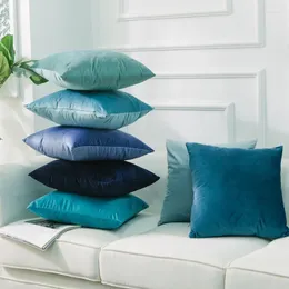 Pillow Decoration Home Velvet Living Room Color Geometry Cover 45x45 Luxury Throw Polyester Linen E0617