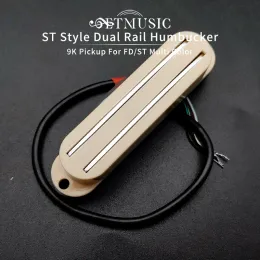 Accessoires Mini Humbucker Dual Rail 9k St Style Humbucker Twin Blade Pickup für FD St. St. E -Gitarre Ersatz Multi Color