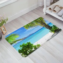 Carpets Sunny Island Beach Scenery Floor Mat Entrance Door Living Room Kitchen Rug Non-Slip Carpet Bathroom Doormat Home Decor