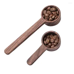 Bolos de café 2pcs Walnut Wood Measuring colloons colher de cozinha de cozinha longa e curta ferramentas de chá