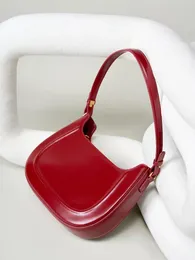 Shoulder Bags Leather 2024 Spring And Summer Retro One-shoulder Messenger Female Red Wedding For Girlfriend Gift Daily