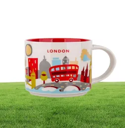 Capacidade de 14 onças Cidade de cerâmica Cidade Britânica Cidades Melhor Copa de Caneca de Café com Box Original London City1877527