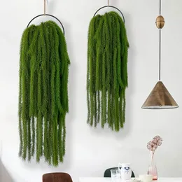 7090cm Artificial Plants Vines Wall Hanging Accessories Wolf Tail Fern PVC Fake Green for Home Garden Decoration 240407