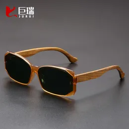 Longa e madeira feminina nova e de madeira, óculos de sol da perna de bambu, óculos de estilingue, óculos de sol esportivos ao ar livre