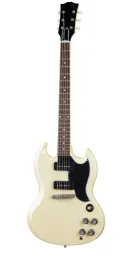 Kablar Högkvalitet SG Guitar Cream White Pearl Inlay Rosewood Fingerboard Säljs i lagerfri frakt