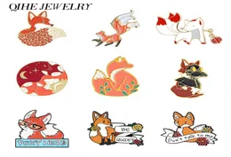 Takı Aksesuarları Moda Jewelrybrooches Fox Pins Koleksiyonu Hayvan Broşes Oldukça Alıntı Mektubu Komik Sessiz Yakası Pin Fox B8776787