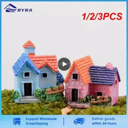 Decorazioni da giardino 1/2/3pcs Mini Castello Small House Miniatures Figurine Terrario Figura Figura Ornament Must Micro Paesaggio