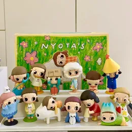 Nyota Fluffy Life Series Blind Box Anime Figures Mysterious Kawaii Lucky Bag PVC Room Decoration Gift Kids Toys 240407