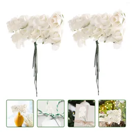 Dekorative Blumen Mini Bouquet Künstliche Rose Artificiales Decorativas Para Sala Hochzeit trocken für Zuhause