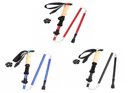 Pólos de trekking de fibra de carbono Ultralight dobring trail dobrável correndo trilhas para caminhada bengas leves bastões de peso5221225