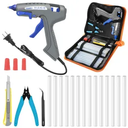 Gun HANDSKIT High Power 100W Electric Glue Gun With 15pcs 11mm*200mm Glue Stick Hot DIY Melt Glue Gun Repair Tools