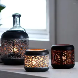 Świece nowoczesne mosiężne świece luksusowe nordyckie żelazne kryształy clear świece stoliki pokój pokój Tealight