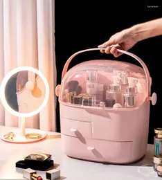 Küche Aufbewahrung tragbarer Kosmetikbox Staubdichtes Travel Schubladen Lippenstift Hautpflegeprodukte Desktop Organisieren