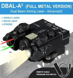 DBala2 Çift Işın AIM Lazer IR Yeşil Lazer LED Beyaz Işık Aydınlatıcı Tam Metal Uzak Pil Kutusu Anahtarı CL1501381684250