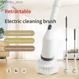 Pennello per pulizia domestica Multifunzione elettrica Multifunzione bianca spazzola per pavimento piastrella bagno Pespa per pulizia Wireless wireless Wireless Without Dead Anle Speal Bash L49 L49