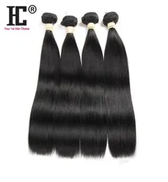 Перуанские девственные волосы прямые 4 пучки 7а необработанные девственные перуанские прямые волосы на экстремальные волосы на удлинительные волосы