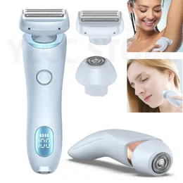 Rasoi elettrici per donne 2 in 1 rimozione dei capelli per i capelli per branchi in bikini per le gambe delle ascelle ledies trimmer body ipx7 impermeabile 240409