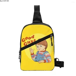 Backpack Cool Good Guys Play da criança chucky Crossbody Sling Men de desenho animado Caracteto de ombro sacos de peito para caminhada