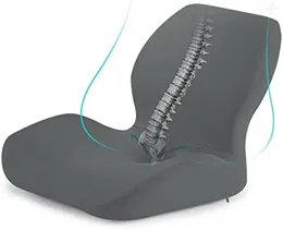 베개 메모리 폼 사무실 의자 꼬리뼈 통증 완화 2 in 1 요추 지지대 오랫동안 좌석
