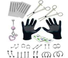 41 pezzi Kit per tracorsa Materiale in acciaio inossidabile medico per sopracciglia con la pancia labbra per il piercing per piercing a valle attrezzature per specifica7606629