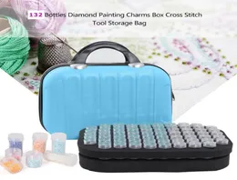 132 Flaschen Diamant Malerei Vorlage Box Perlenbehälter Sticktasche Handtasche Strass Case Organizer Diamant Stickerei Tool C01161909454