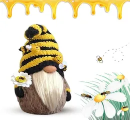 12pcs 2021 Yüzsüz Bebek Bumble Bee Striped Gnome İskandinav Tomte Nisse İsveçli Bal Elfs Ev Yaşlı Adam Hediyeleri Parti Partisi