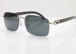 luxurysuppliers كاملة reimless 8200759 مصمم شمس نظارات الرجال الكلاسيكية الزجاج الأسود بوفالو نظارة شمسية الإطار الحجم 602223477
