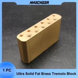 Cables 37.5MM Ultra Solid Fat 10.4MM Brass Tremolo Block for Tremolo Bridge of Electric Guitar 63x13.5x37.5MM Brass