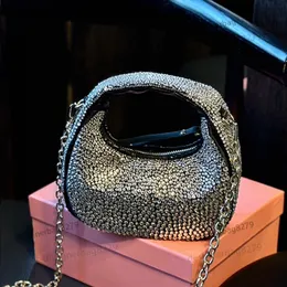 Pochette Glitterata Da Sera Milky Way Con Strass E Catena | Borsa A Mano Pieghettata Per Matrimoni